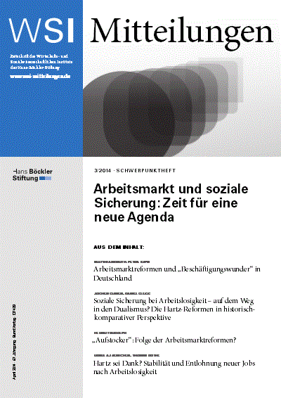 Cover der Ausgabe: WSI-Mitteilungen Jahrgang 67 (2014), Heft 3