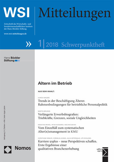Cover der Ausgabe: WSI-Mitteilungen Jahrgang 71 (2018), Heft 1
