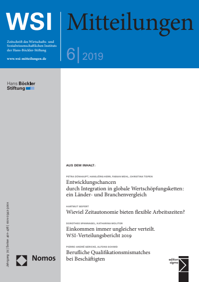Cover der Ausgabe: WSI-Mitteilungen Jahrgang 72 (2019), Heft 6