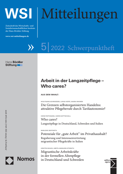 Cover of Volume: WSI-Mitteilungen Volume 75 (2022), Edition 5
