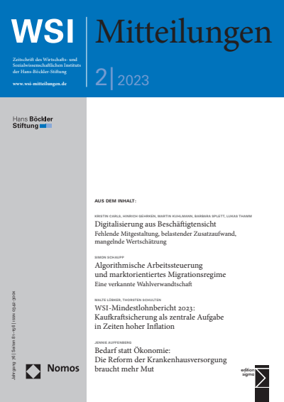 Cover of Volume: WSI-Mitteilungen Volume 76 (2023), Edition 2