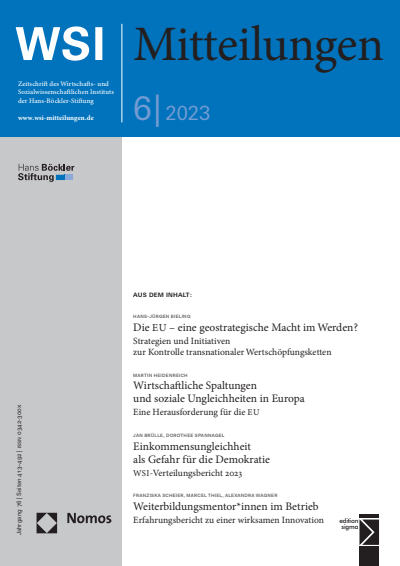 Cover der Ausgabe: WSI-Mitteilungen Jahrgang 76 (2023), Heft 6