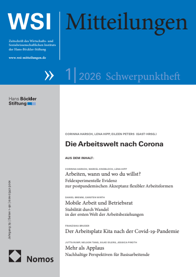 Cover der Ausgabe: WSI-Mitteilungen Jahrgang 79 (2026), Heft 1