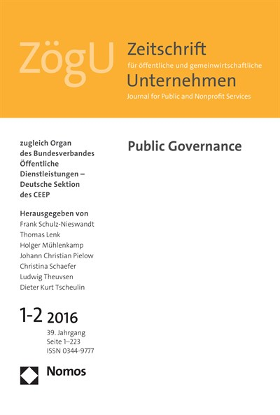Cover of Volume: ZögU Zeitschrift für öffentliche und gemeinwirtschaftliche Unternehmen Volume 39 (2016), Edition 1-2