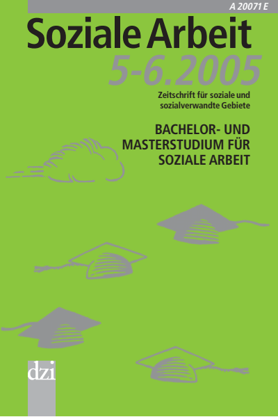 Cover der Ausgabe: Soziale Arbeit Jahrgang 54 (2005), Heft 5-6