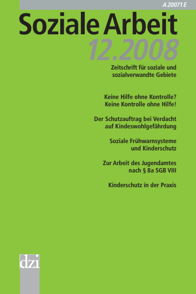 Cover der Ausgabe: Soziale Arbeit Jahrgang 57 (2008), Heft 12