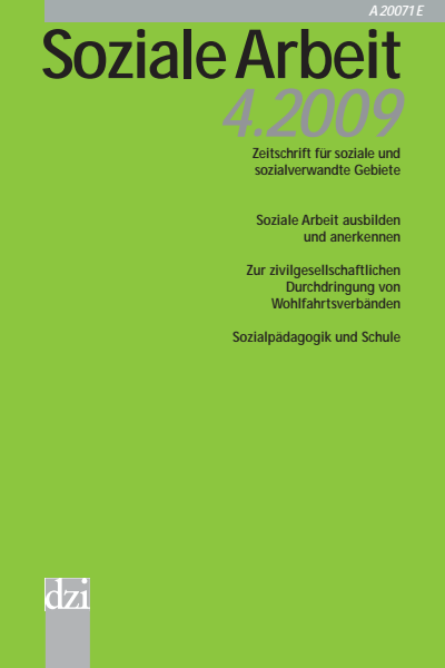 Cover der Ausgabe: Soziale Arbeit Jahrgang 58 (2009), Heft 4