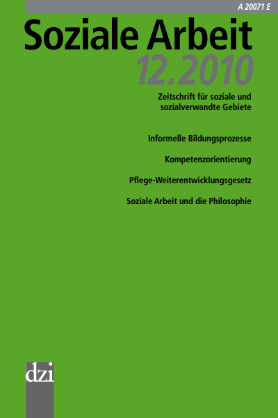 Cover der Ausgabe: Soziale Arbeit Jahrgang 59 (2010), Heft 12