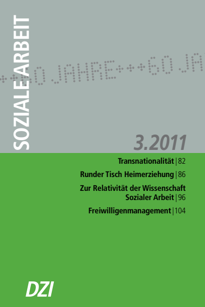 Cover der Ausgabe: Soziale Arbeit Jahrgang 60 (2011), Heft 3