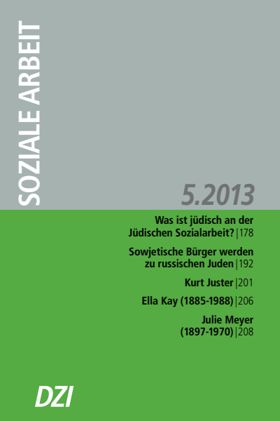 Cover der Ausgabe: Soziale Arbeit Jahrgang 62 (2013), Heft 5