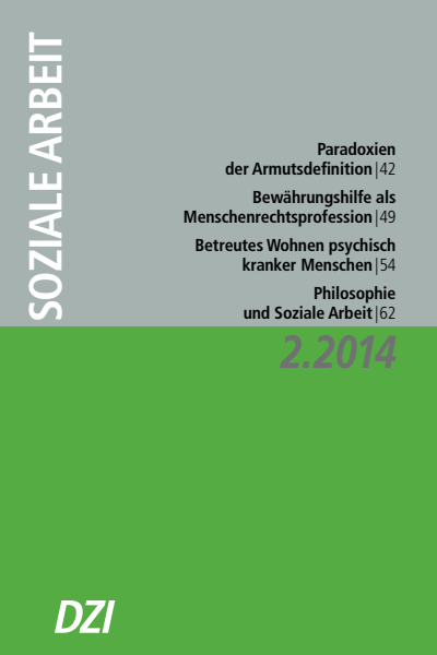 Cover der Ausgabe: Soziale Arbeit Jahrgang 63 (2014), Heft 2