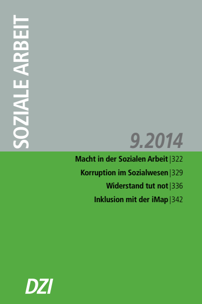 Cover der Ausgabe: Soziale Arbeit Jahrgang 63 (2014), Heft 9