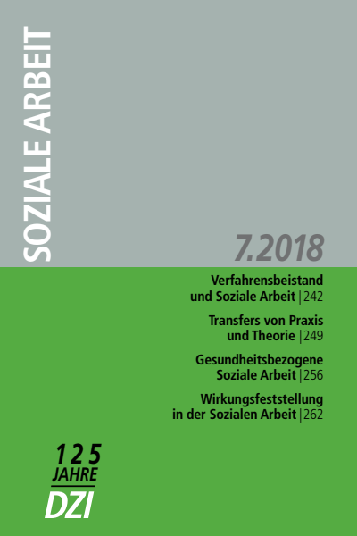 Cover der Ausgabe: Soziale Arbeit Jahrgang 67 (2018), Heft 7