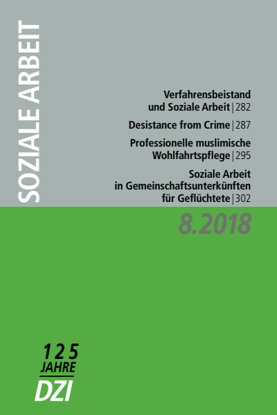 Cover der Ausgabe: Soziale Arbeit Jahrgang 67 (2018), Heft 8