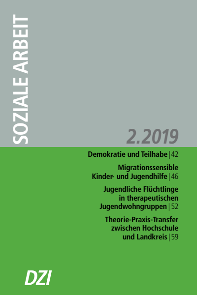 Cover der Ausgabe: Soziale Arbeit Jahrgang 68 (2019), Heft 2
