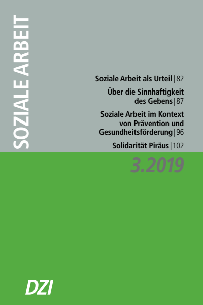 Cover der Ausgabe: Soziale Arbeit Jahrgang 68 (2019), Heft 3