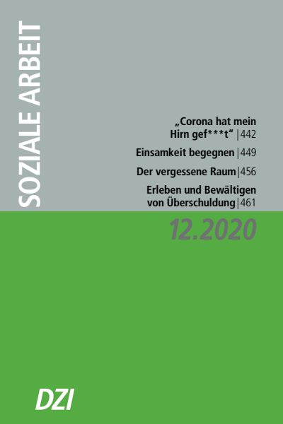 Cover der Ausgabe: Soziale Arbeit Jahrgang 69 (2020), Heft 12
