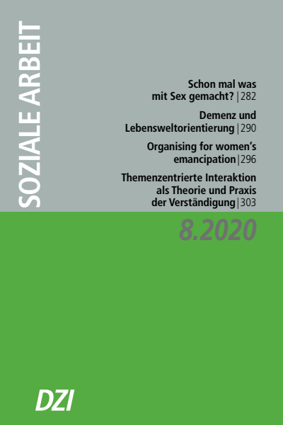 Cover der Ausgabe: Soziale Arbeit Jahrgang 69 (2020), Heft 8