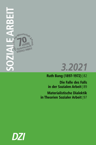 Cover der Ausgabe: Soziale Arbeit Jahrgang 70 (2021), Heft 3