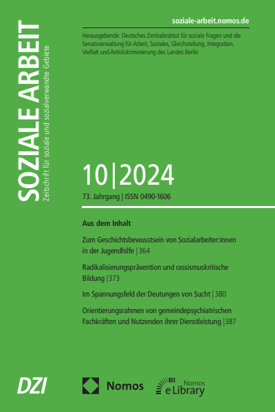 Cover der Ausgabe: Soziale Arbeit Jahrgang 73 (2024), Heft 10