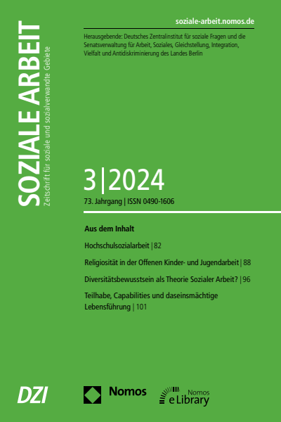 Cover der Ausgabe: Soziale Arbeit Jahrgang 73 (2024), Heft 3