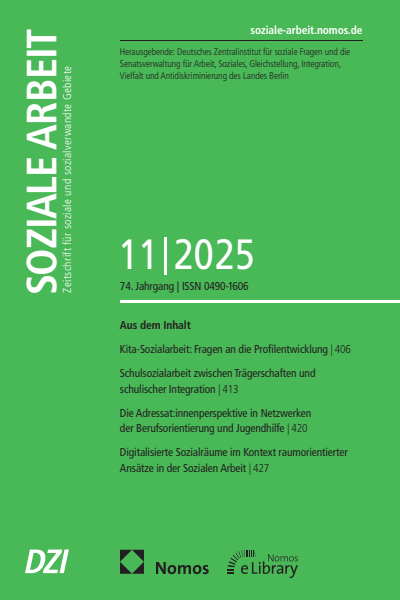 Cover der Ausgabe: Soziale Arbeit Jahrgang 74 (2025), Heft 11