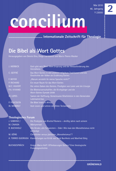 Cover der Ausgabe: Concilium Jahrgang 46 (2010), Heft 2