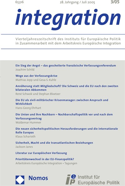 Cover der Ausgabe: integration Jahrgang 28 (2005), Heft 3