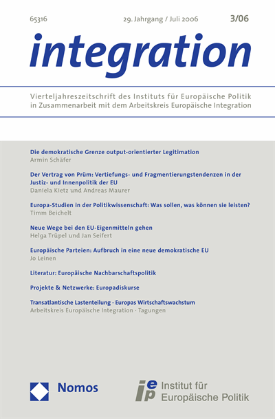 Cover der Ausgabe: integration Jahrgang 29 (2006), Heft 3
