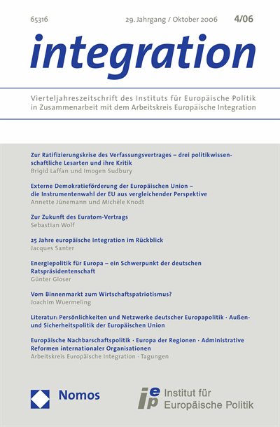 Cover der Ausgabe: integration Jahrgang 29 (2006), Heft 4