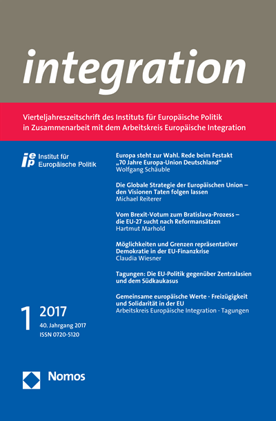Cover of Volume: integration Volume 40 (2017), Edition 1