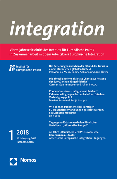 Cover of Volume: integration Volume 41 (2018), Edition 1