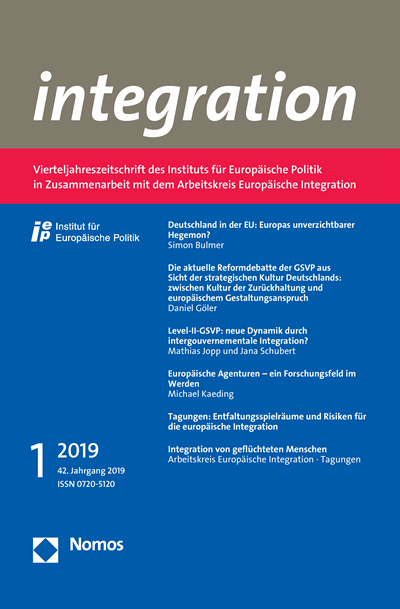 Cover of Volume: integration Volume 42 (2019), Edition 1