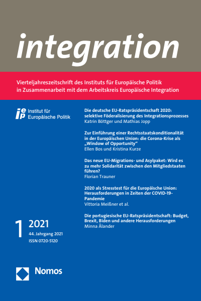 Cover of Volume: integration Volume 44 (2021), Edition 1