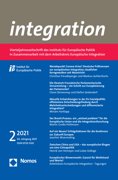 Cover of Volume: integration Volume 44 (2021), Edition 2