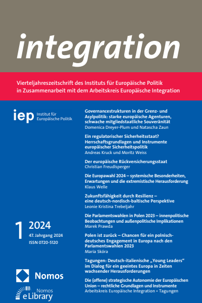 Cover der Ausgabe: integration Jahrgang 47 (2024), Heft 1
