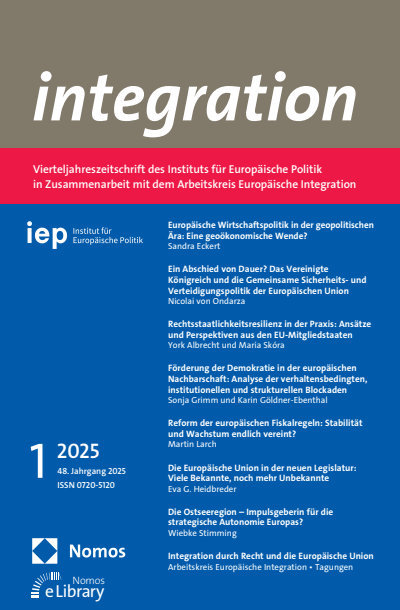 Cover der Ausgabe: integration Jahrgang 48 (2025), Heft 1