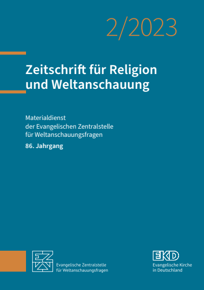 Cover der Ausgabe: Zeitschrift für Religion und Weltanschauung (ZRW) Jahrgang 86 (2023), Heft 2