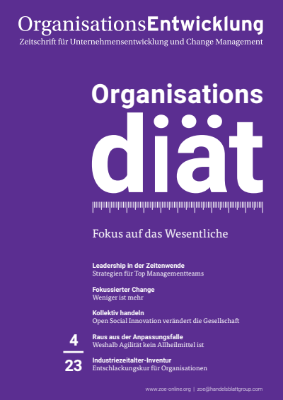 Cover der Ausgabe: Zeitschrift OrganisationsEntwicklung Jahrgang 42 (2023), Heft 4