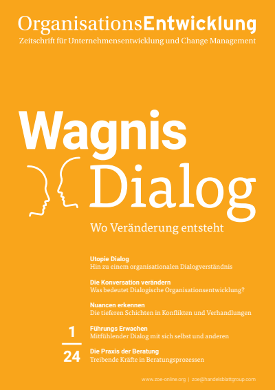 Cover der Ausgabe: Zeitschrift OrganisationsEntwicklung Jahrgang 43 (2024), Heft 1