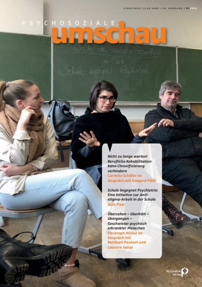 Cover der Ausgabe: Psychosoziale Umschau Jahrgang 38 (2023), Heft 3