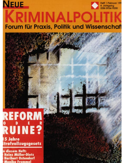 Cover der Ausgabe: NK Neue Kriminalpolitik Jahrgang 4 (1992), Heft 1