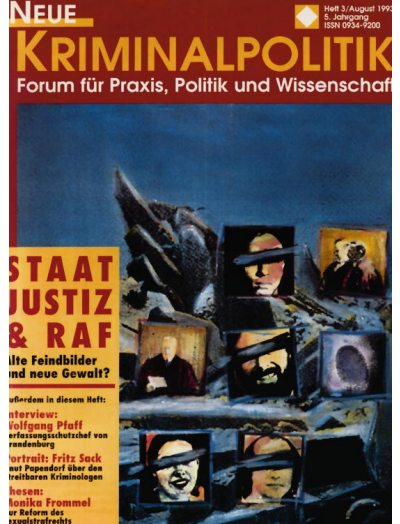 Cover der Ausgabe: NK Neue Kriminalpolitik Jahrgang 5 (1993), Heft 3