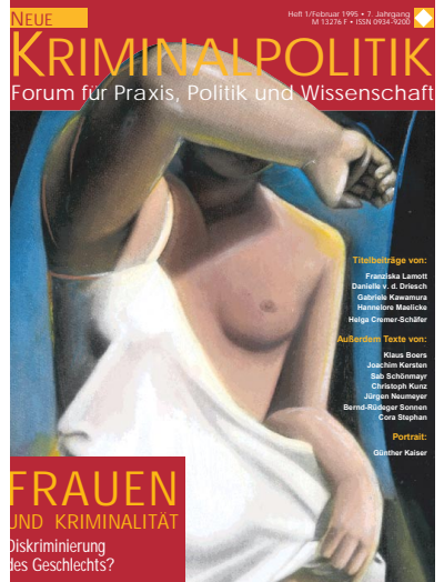 Cover of Volume: NK Neue Kriminalpolitik Volume 7 (1995), Edition 1