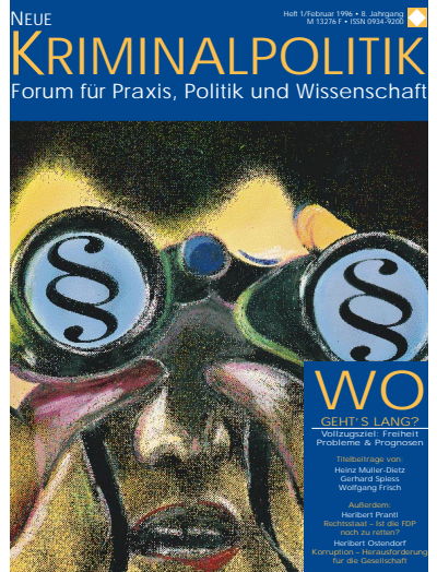 Cover of Volume: NK Neue Kriminalpolitik Volume 8 (1996), Edition 1