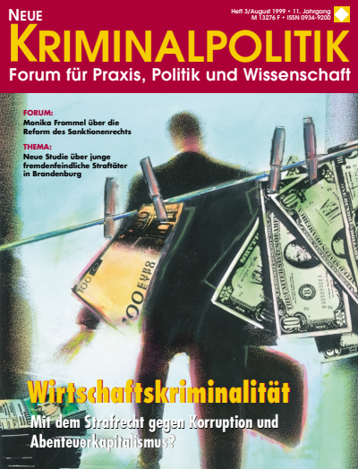 Cover der Ausgabe: NK Neue Kriminalpolitik Jahrgang 11 (1999), Heft 3