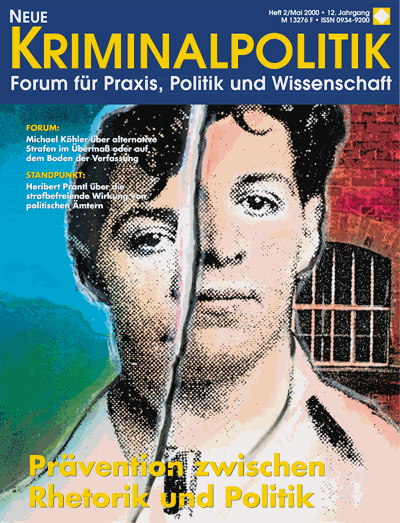Cover der Ausgabe: NK Neue Kriminalpolitik Jahrgang 12 (2000), Heft 2