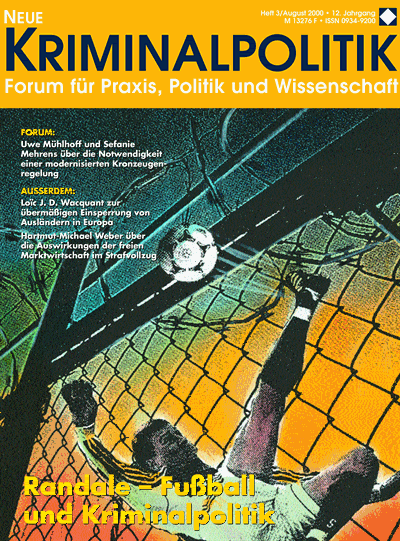 Cover der Ausgabe: NK Neue Kriminalpolitik Jahrgang 12 (2000), Heft 3