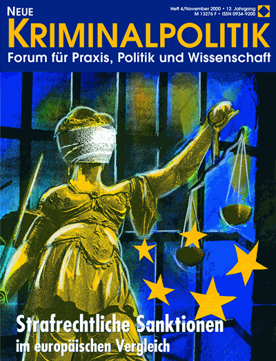 Cover der Ausgabe: NK Neue Kriminalpolitik Jahrgang 12 (2000), Heft 4