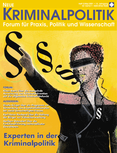 Cover of Volume: NK Neue Kriminalpolitik Volume 13 (2001), Edition 2